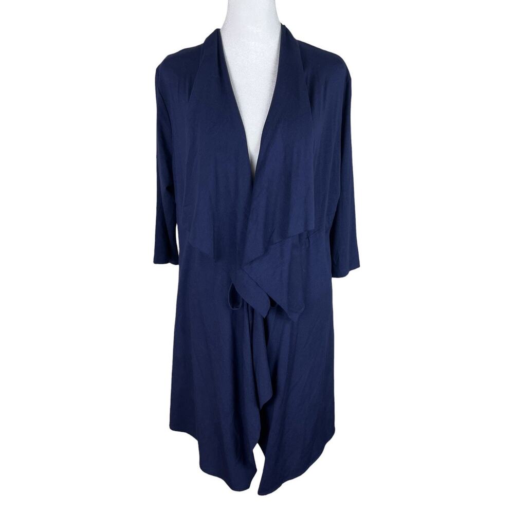 Ronen Chen Basix Blue Cardigan Modern Minimalist Capsule Lagenlook Size 5/US 12